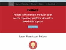 Tablet Screenshot of fedorarepository.org